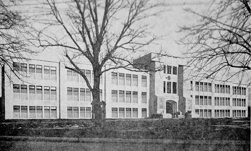 Vintage image of school building