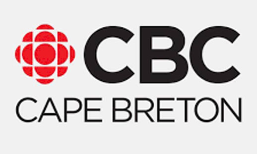 Image reads 'CBC News Cape Breton' in black and white text.
