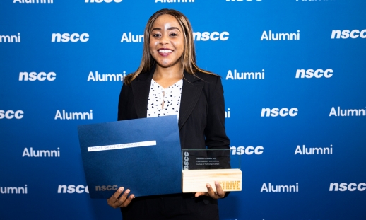 Grace Okechukwu at NSCC's Institute of Technology Campus's Convocation in 2023.