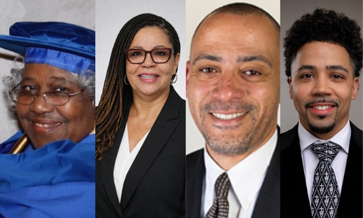 From left to right, honourees: Dr. Josephine Johnson, Linda (Talbot) Margettie, Paul Ash and Trevor Silver.