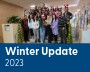 Hyperlinked NSCC Foundation Winter 2023 Update photo of NSCC Foundation and Alumni Relations team with white text below saying "Winter Update 2023."