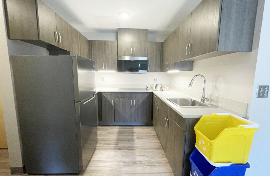 Kitchen space in a 3-bedroom suite 