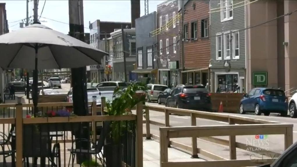 A photo of a downtown area in Sydney, Cape Breton.