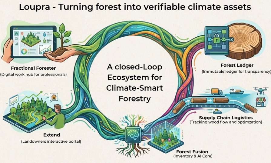 An image showing how a traceability is used to track forest by-products