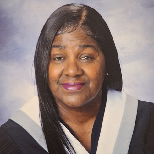 A graduation photo of Donna.