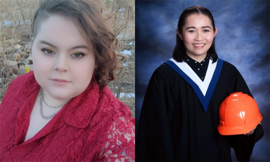 Brianna Barton and Chaweewan Saengkhunnatham named NSCC Co-op and WIL students of the year. 