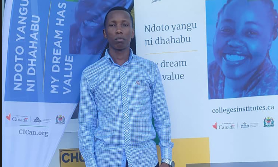 Bernard Maige is a tutor at a Folk Development in Tanzania