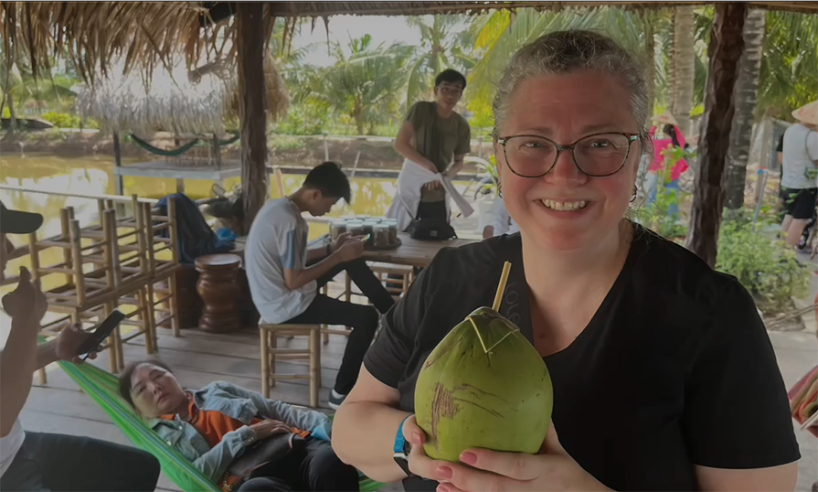 Cindy Eisenhaur enjoys her time in Vietnam participating in the Social Entrepreneurship Program in 2024