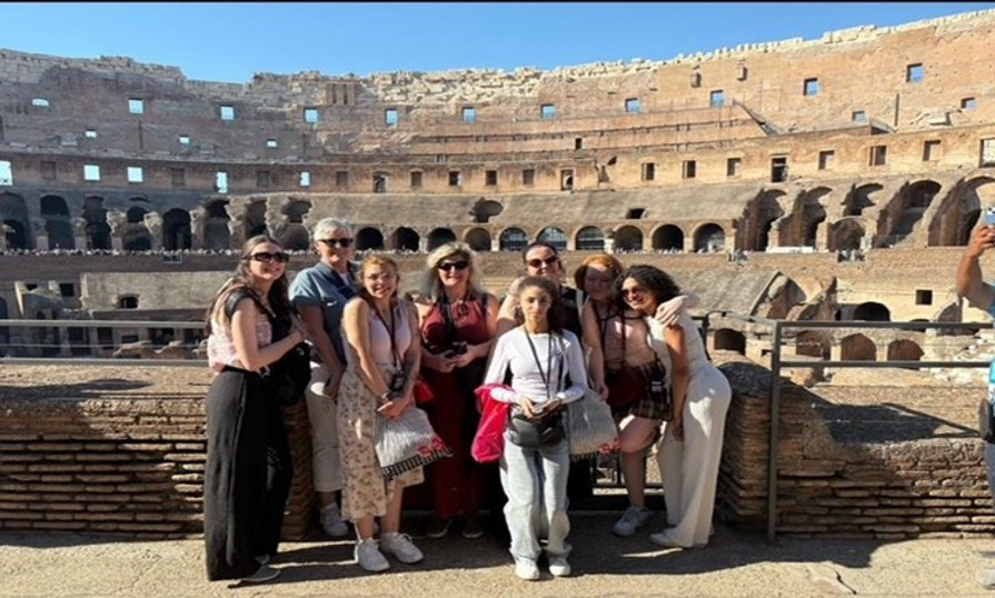 Wendi Dewey and NSCC Akerley group at the Colosseum in Rome